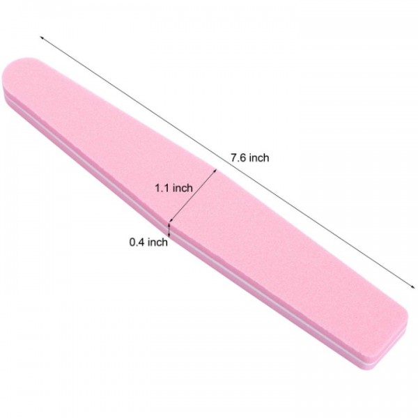 DEYI 20 Pcs Nail Buffers 100/180 Grit Buffer Block Sponge Buffing Nail File for Acrylic/Natural Nails, Pink