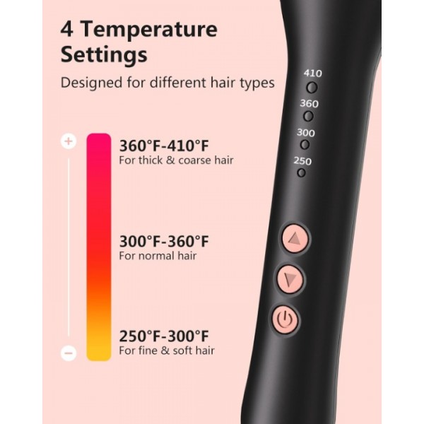 DEYI Small Curling Iron 3/8 Inch Barrel, Tiny Curling Wand for Short & Long Hair, 9mm Thin Curling Iron Tourmaline Ceramic Barrel Small Tongs with Adjustable Temperature