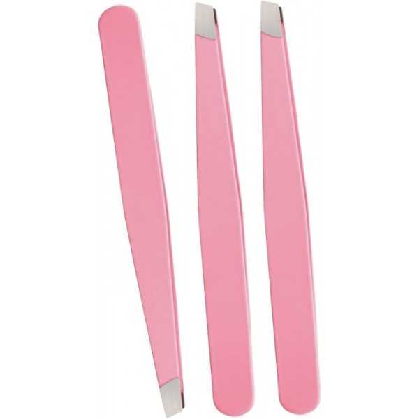 DEYI 3 PCS Stainless Steel Slant Tweezers for Eyeb...